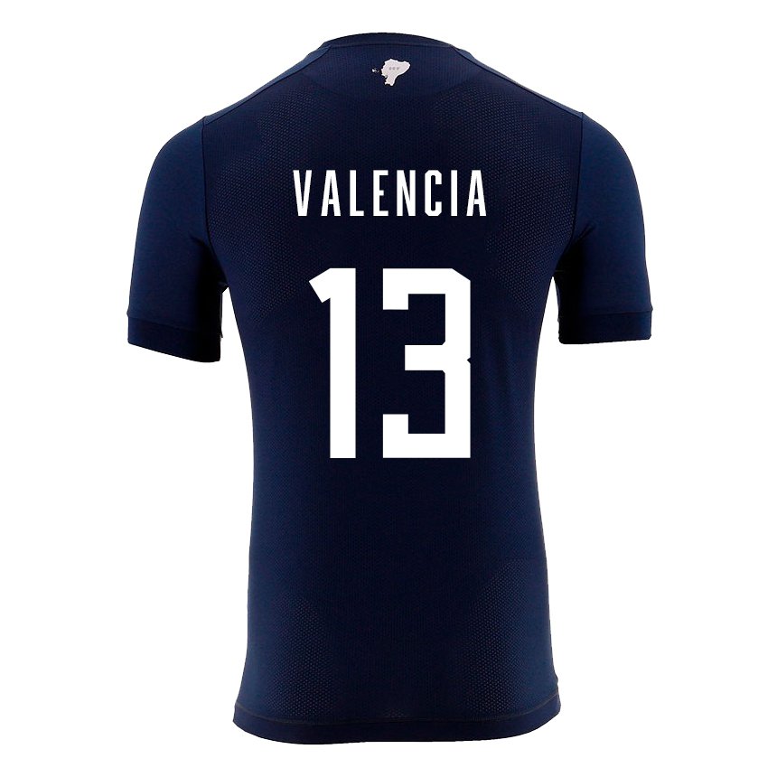 Enfant Maillot Équateur Enner Valencia #13 Bleu Marine Tenues Extérieur 22-24 T-shirt Suisse