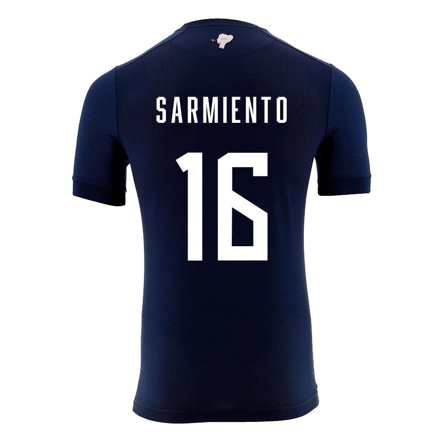 Enfant Maillot Équateur Jeremy Sarmiento #16 Bleu Marine Tenues Extérieur 22-24 T-shirt Suisse