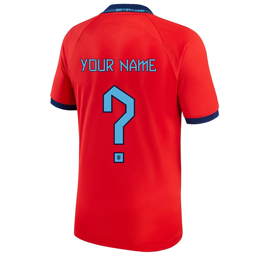 Enfant Maillot Angleterre Votre Nom #0 Rouge Tenues Extérieur 22-24 T-shirt Suisse
