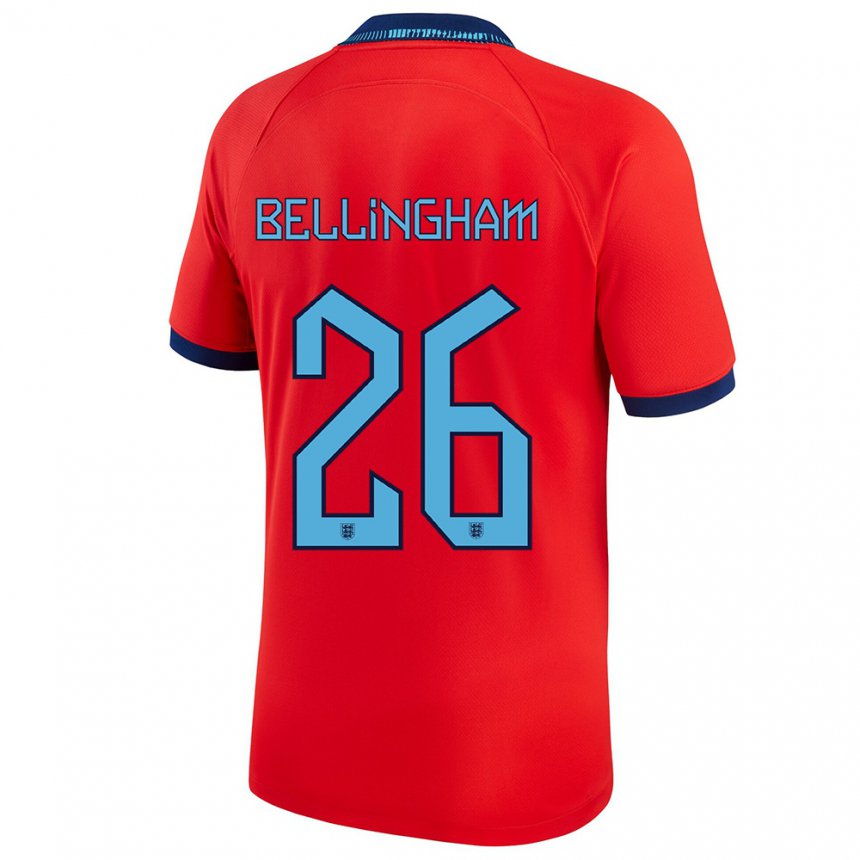 Enfant Maillot Angleterre Jude Bellingham #26 Rouge Tenues Extérieur 22-24 T-shirt Suisse