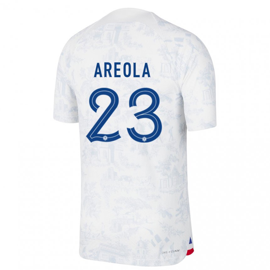 Enfant Maillot France Alphonse Areola #23 Blanc Bleu Tenues Extérieur 22-24 T-shirt Suisse