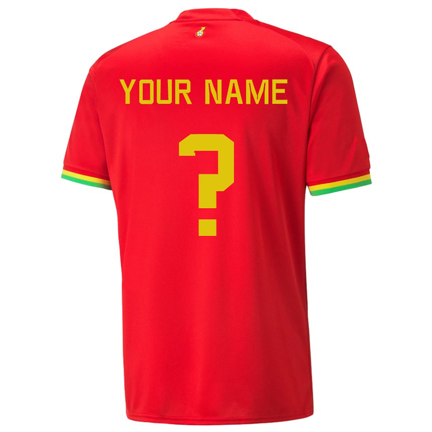 Enfant Maillot Ghana Votre Nom #0 Rouge Tenues Extérieur 22-24 T-shirt Suisse