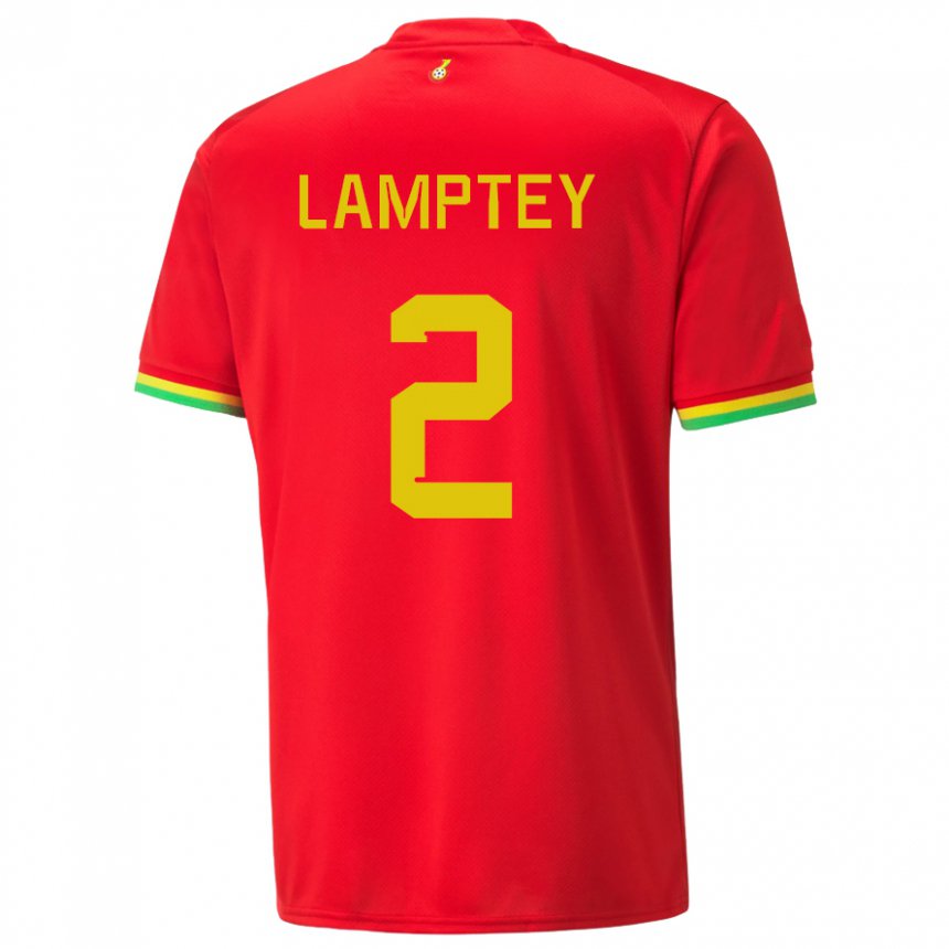 Enfant Maillot Ghana Tariq Lamptey #2 Rouge Tenues Extérieur 22-24 T-shirt Suisse