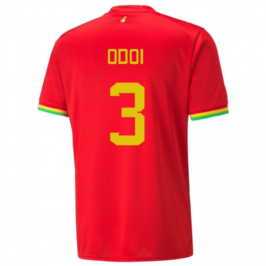 Kinder Ghanaische Denis Odoi #3 Rot Auswärtstrikot Trikot 22-24 T-shirt Schweiz