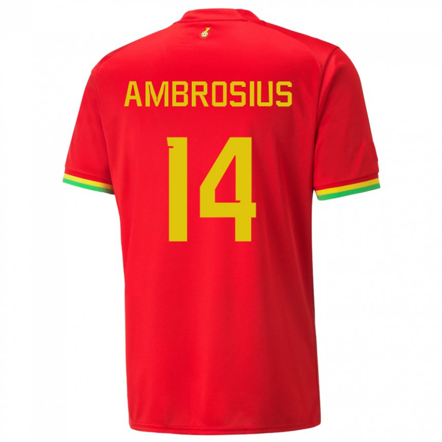 Enfant Maillot Ghana Stephan Ambrosius #14 Rouge Tenues Extérieur 22-24 T-shirt Suisse
