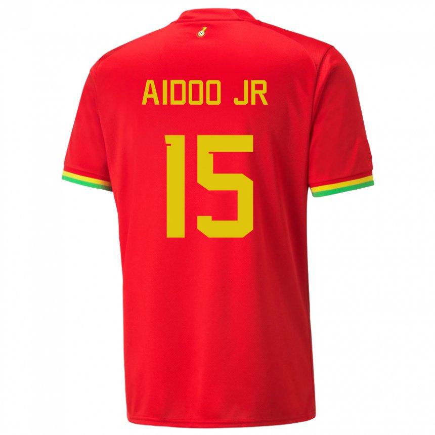 Kinder Ghanaische Joseph Aidoo #15 Rot Auswärtstrikot Trikot 22-24 T-shirt Schweiz
