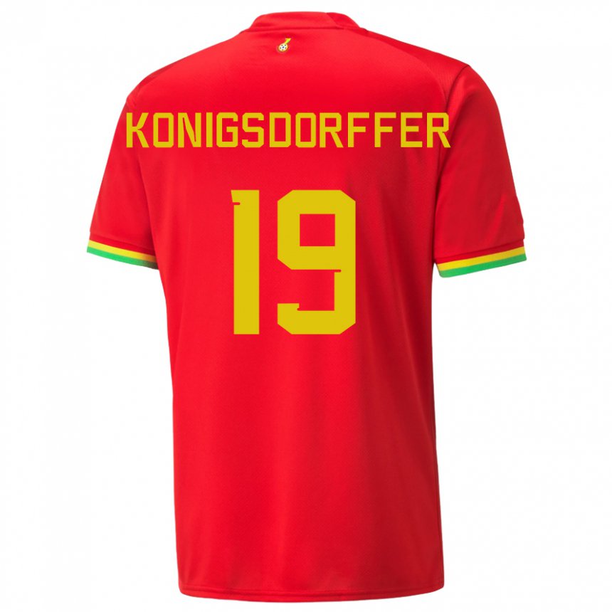 Enfant Maillot Ghana Ransford-yeboah Konigsdorffer #19 Rouge Tenues Extérieur 22-24 T-shirt Suisse