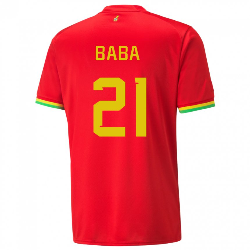 Enfant Maillot Ghana Iddrisu Baba #21 Rouge Tenues Extérieur 22-24 T-shirt Suisse