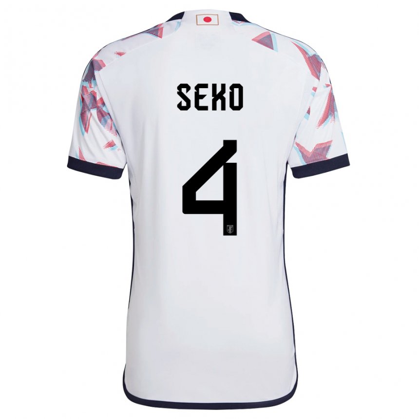 Enfant Maillot Japon Ayumu Seko #4 Blanc Tenues Extérieur 22-24 T-shirt Suisse