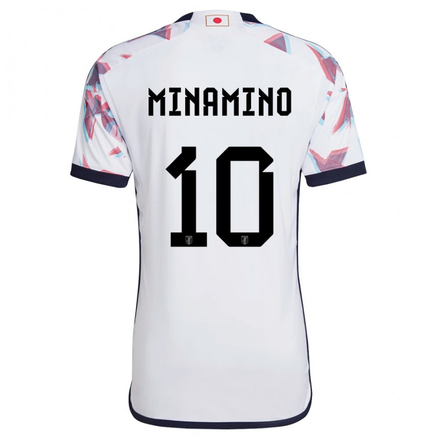 Enfant Maillot Japon Takumi Minamino #10 Blanc Tenues Extérieur 22-24 T-shirt Suisse