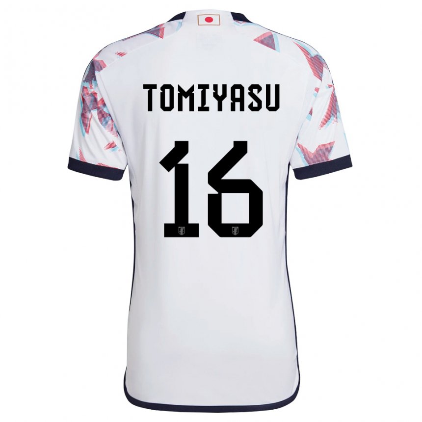 Kinder Japanische Takehiro Tomiyasu #16 Weiß Auswärtstrikot Trikot 22-24 T-shirt Schweiz