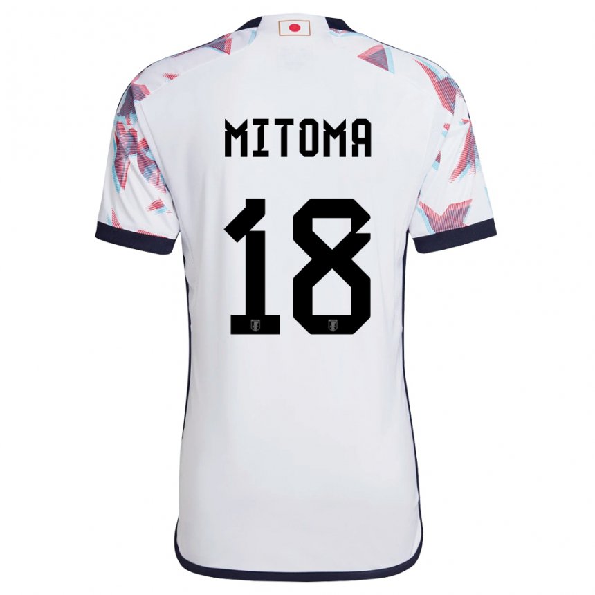 Enfant Maillot Japon Kaoru Mitoma #18 Blanc Tenues Extérieur 22-24 T-shirt Suisse