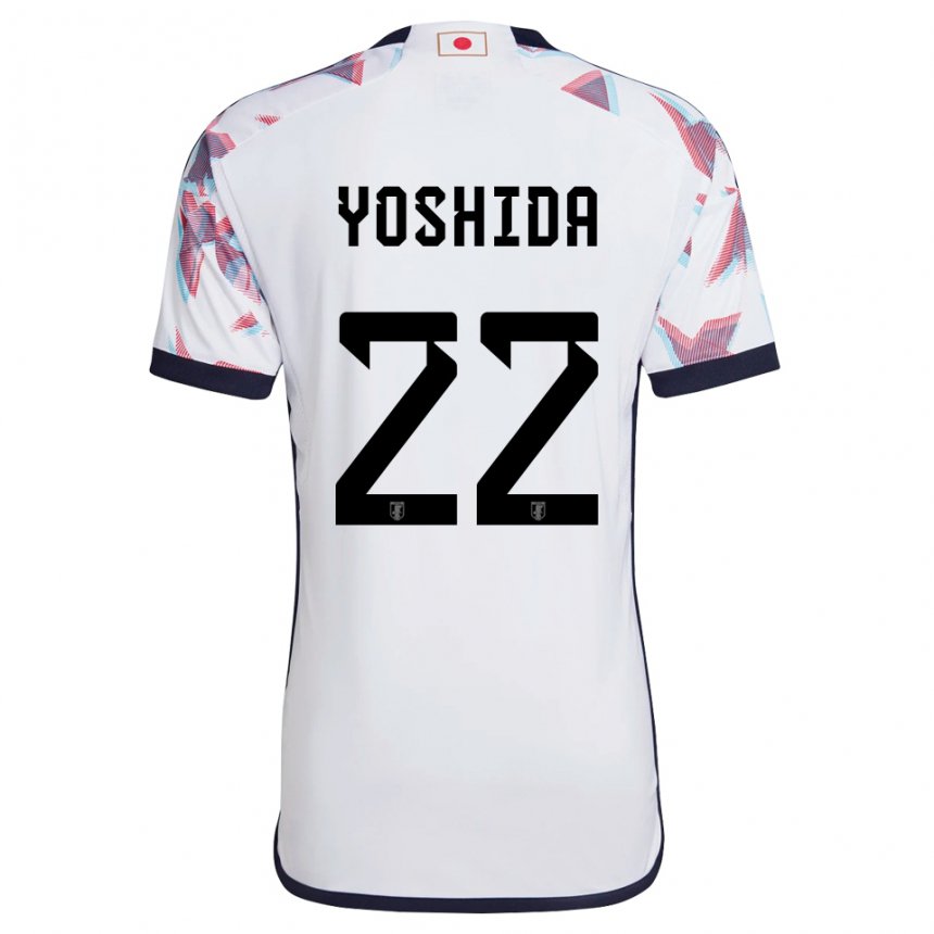 Kinder Japanische Maya Yoshida #22 Weiß Auswärtstrikot Trikot 22-24 T-shirt Schweiz