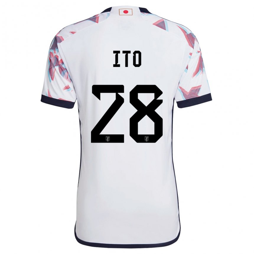 Enfant Maillot Japon Hiroki Ito #28 Blanc Tenues Extérieur 22-24 T-shirt Suisse