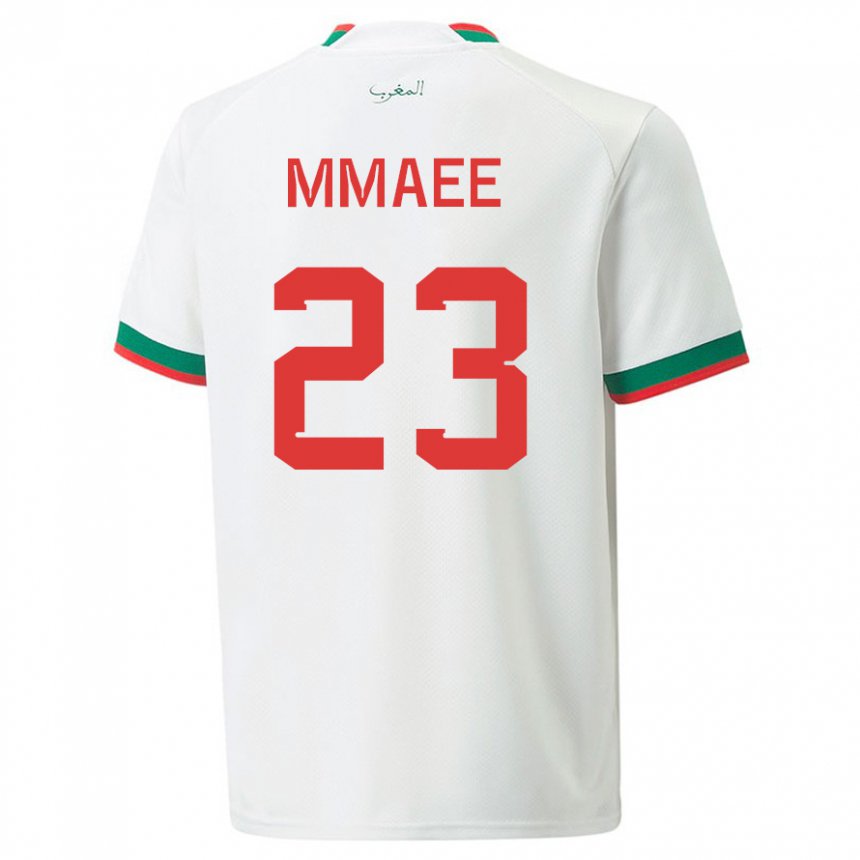 Enfant Maillot Maroc Ryan Mmaee #23 Blanc Tenues Extérieur 22-24 T-shirt Suisse