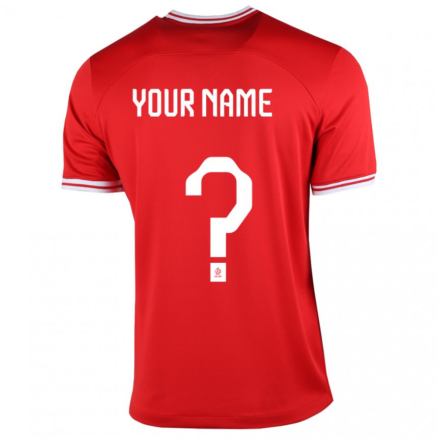 Enfant Maillot Pologne Votre Nom #0 Rouge Tenues Extérieur 22-24 T-shirt Suisse