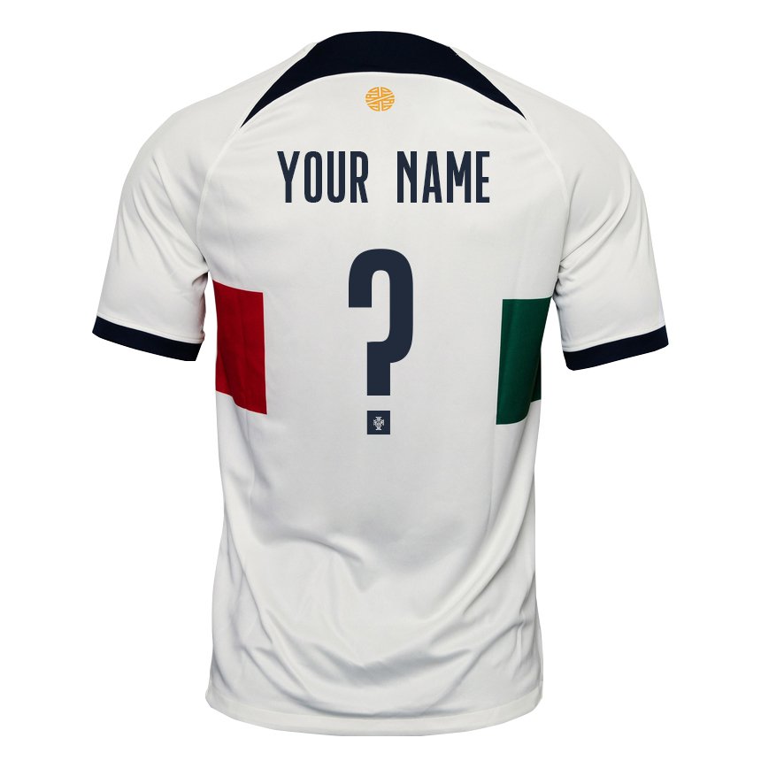 Enfant Maillot Portugal Votre Nom #0 Blanc Tenues Extérieur 22-24 T-shirt Suisse