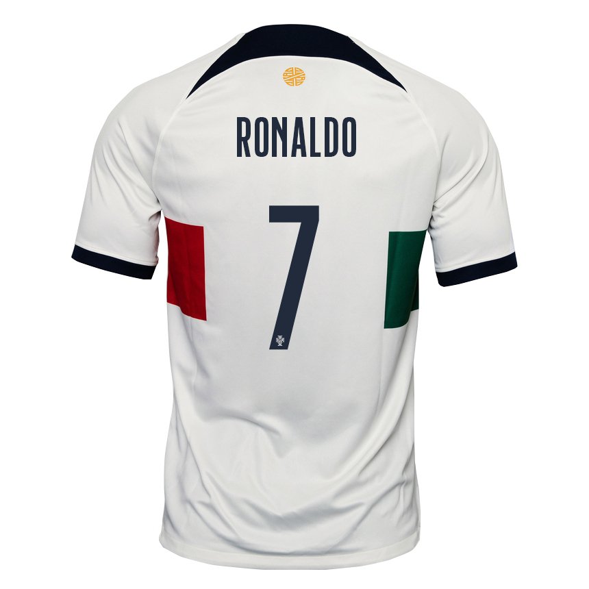 Enfant Maillot Portugal Cristiano Ronaldo #7 Blanc Tenues Extérieur 22-24 T-shirt Suisse