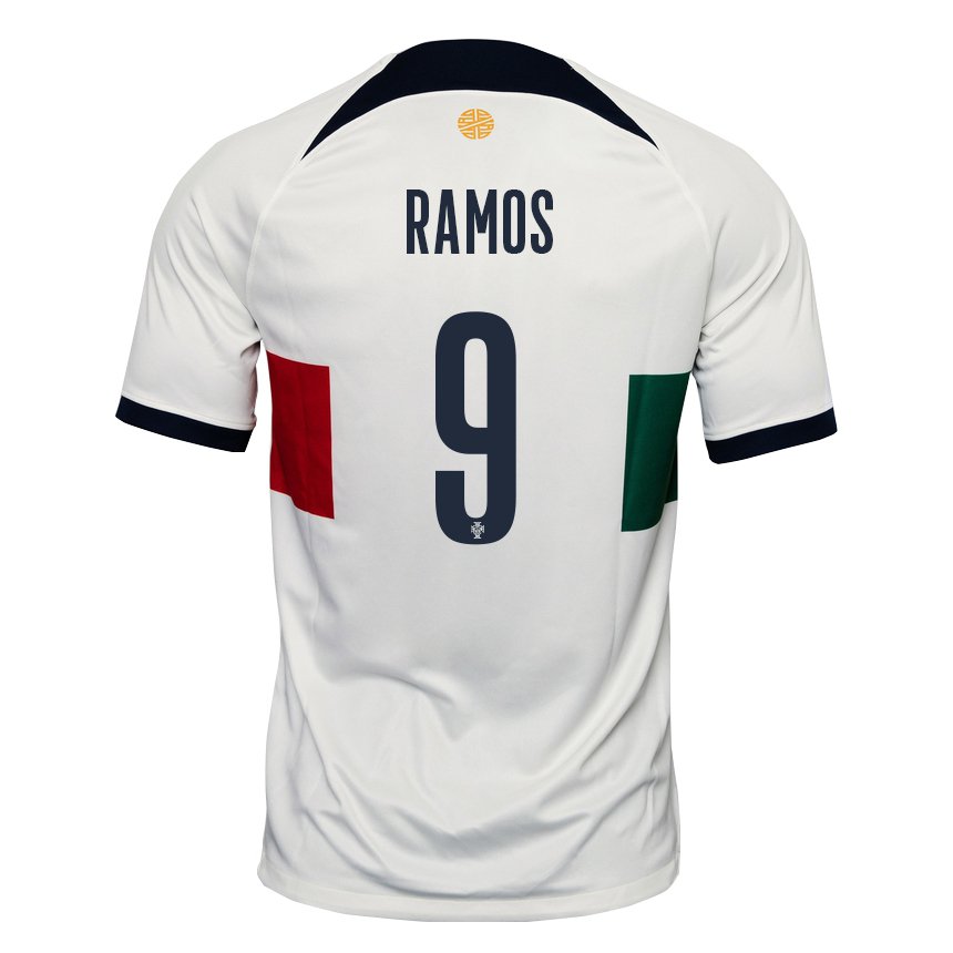 Enfant Maillot Portugal Goncalo Ramos #9 Blanc Tenues Extérieur 22-24 T-shirt Suisse