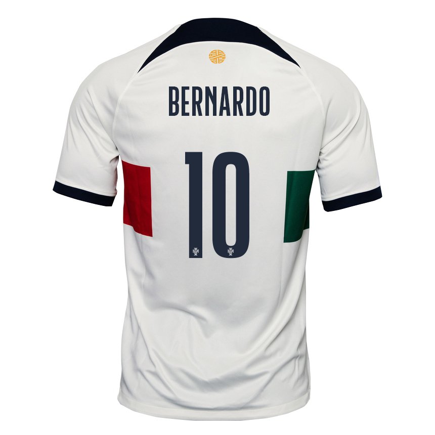 Enfant Maillot Portugal Bernardo Silva #10 Blanc Tenues Extérieur 22-24 T-shirt Suisse