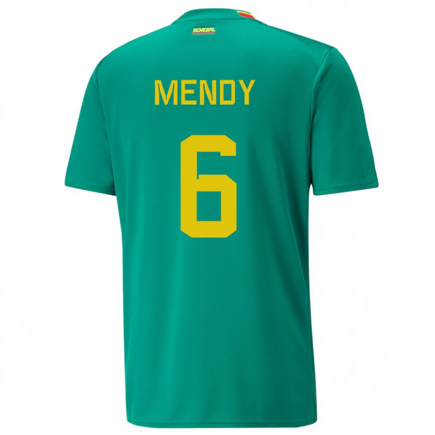 Enfant Maillot Sénégal Nampalys Mendy #6 Verte Tenues Extérieur 22-24 T-shirt Suisse