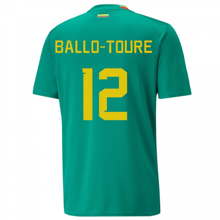 Kinder Senegalesische Fode Ballo-toure #12 Grün Auswärtstrikot Trikot 22-24 T-shirt Schweiz
