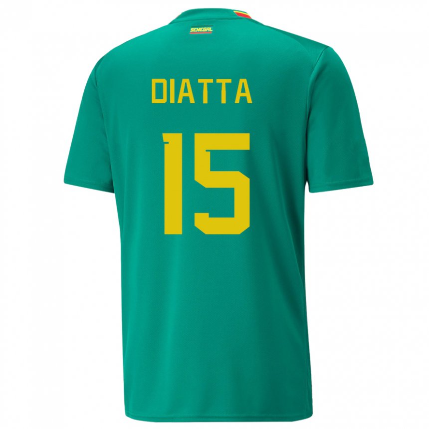 Kinder Senegalesische Krepin Diatta #15 Grün Auswärtstrikot Trikot 22-24 T-shirt Schweiz