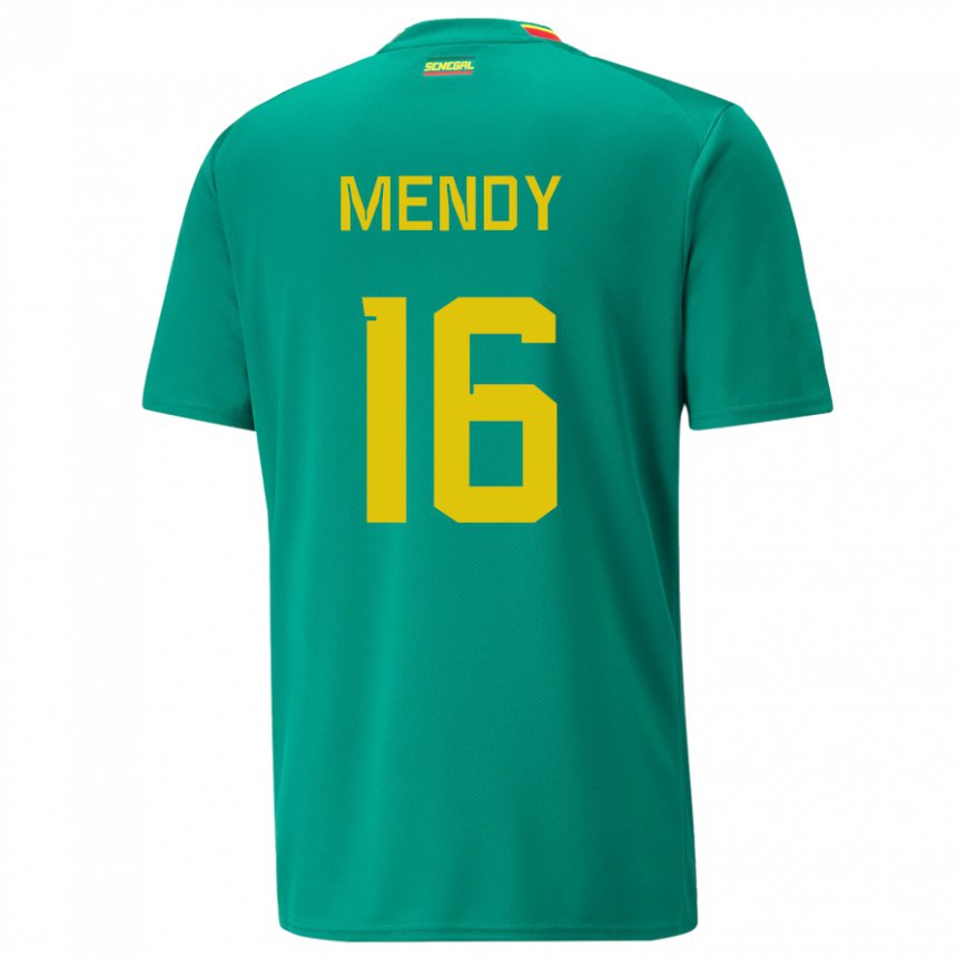 Enfant Maillot Sénégal Edouard Mendy #16 Verte Tenues Extérieur 22-24 T-shirt Suisse