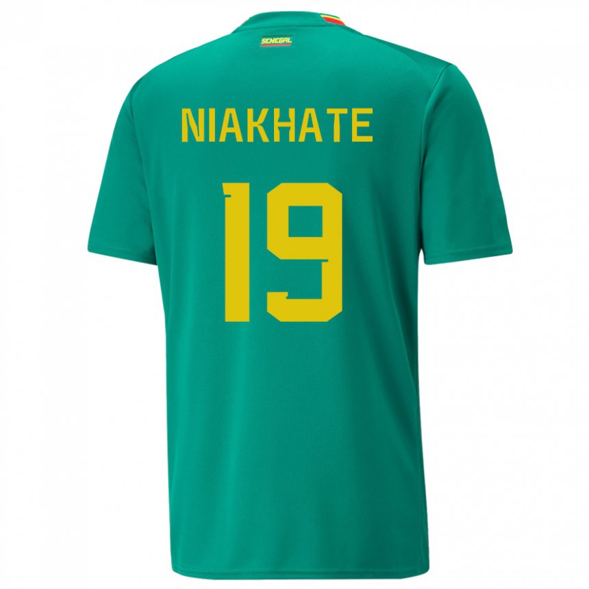 Enfant Maillot Sénégal Moussa Niakhate #19 Verte Tenues Extérieur 22-24 T-shirt Suisse