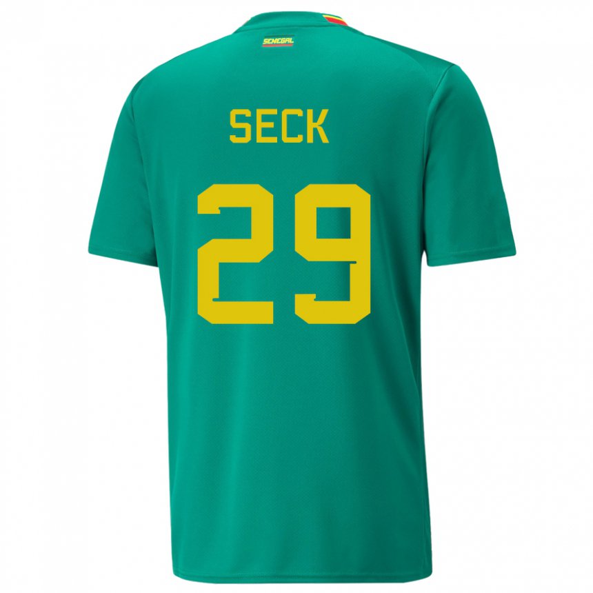 Enfant Maillot Sénégal Demba Seck #29 Verte Tenues Extérieur 22-24 T-shirt Suisse