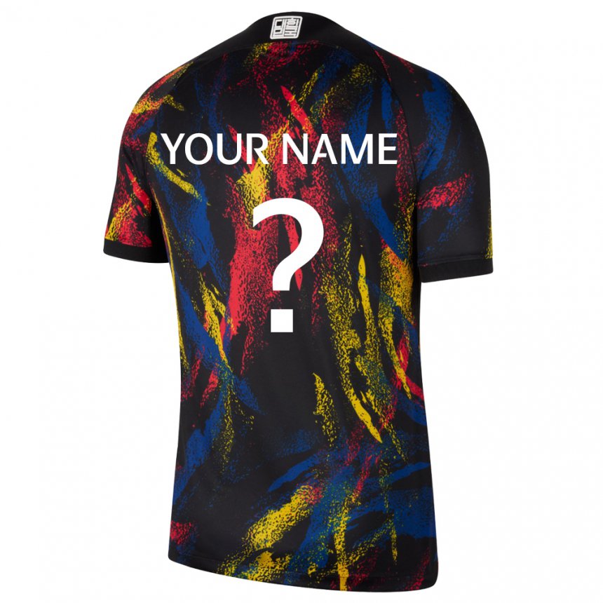 Enfant Maillot Corée Du Sud Votre Nom #0 Multicolore Tenues Extérieur 22-24 T-shirt Suisse