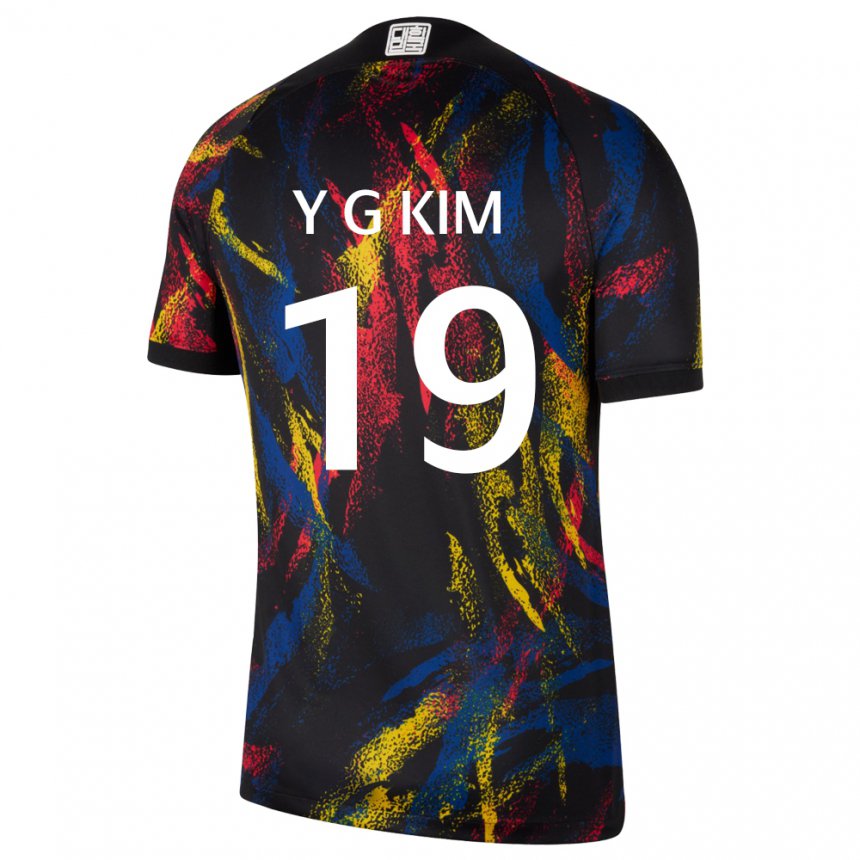 Kinder Südkoreanische Young-gwon Kim #19 Mehrfarbig Auswärtstrikot Trikot 22-24 T-shirt Schweiz