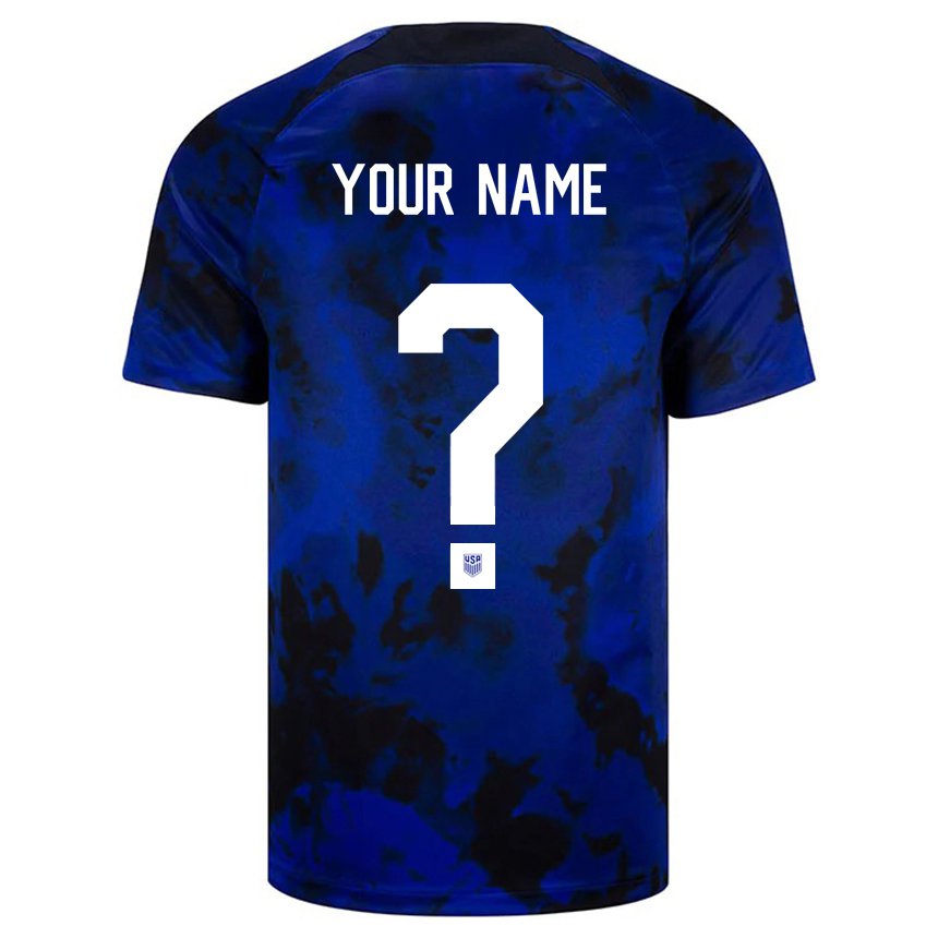 Enfant Maillot États-unis Votre Nom #0 Bleu Royal Tenues Extérieur 22-24 T-shirt Suisse