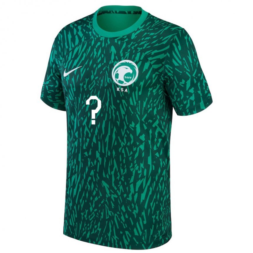 Enfant Maillot Arabie Saoudite Votre Nom #0 Vert Foncé Tenues Extérieur 22-24 T-shirt Suisse