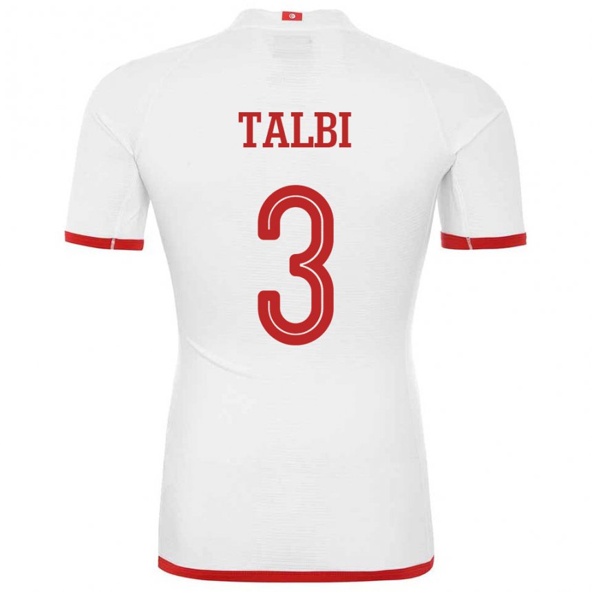 Kinder Tunesische Montassar Talbi #3 Weiß Auswärtstrikot Trikot 22-24 T-shirt Schweiz