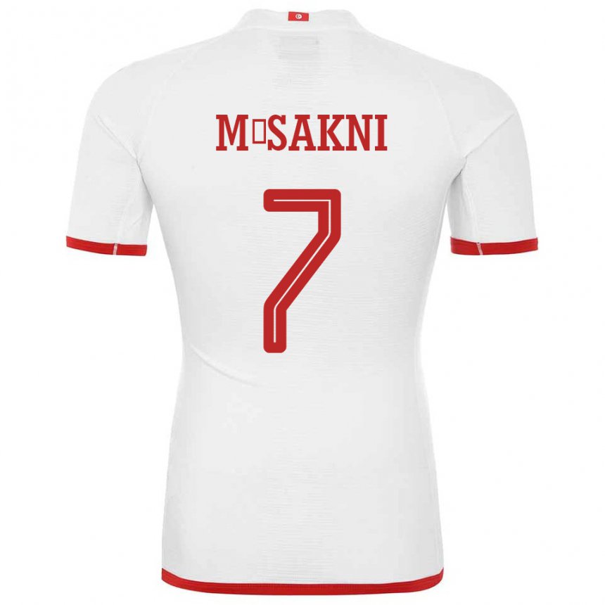 Enfant Maillot Tunisie Youssef M Sakni #7 Blanc Tenues Extérieur 22-24 T-shirt Suisse