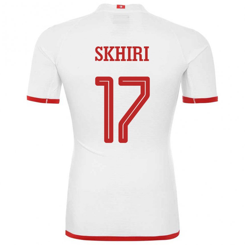 Kinder Tunesische Ellyes Skhiri #17 Weiß Auswärtstrikot Trikot 22-24 T-shirt Schweiz