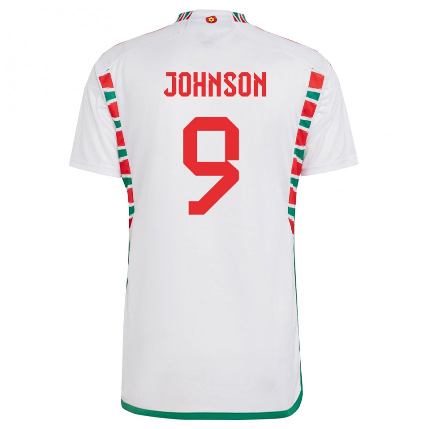 Enfant Maillot Pays De Galles Brennan Johnson #9 Blanc Tenues Extérieur 22-24 T-shirt Suisse