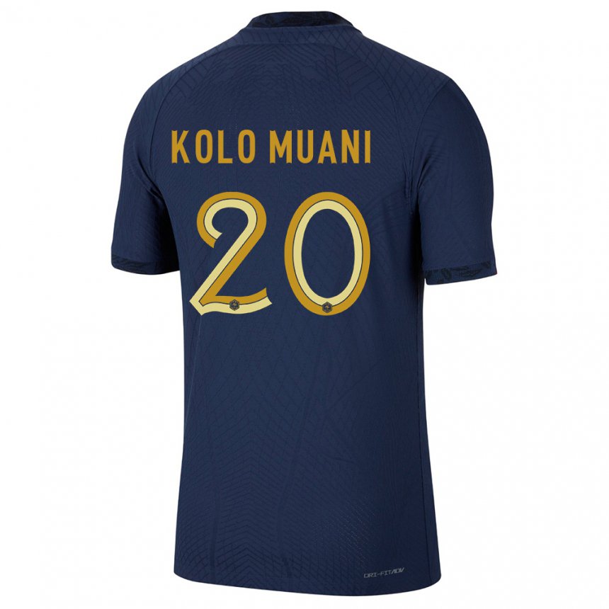 Homme Maillot France Randal Kolo Muani #20 Bleu Marine Tenues Domicile 22-24 T-shirt Suisse
