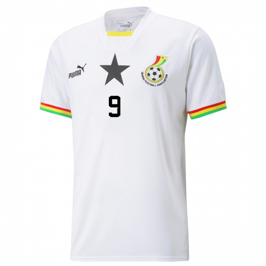 Homme Maillot Ghana Jordan Ayew #9 Blanc Tenues Domicile 22-24 T-shirt Suisse