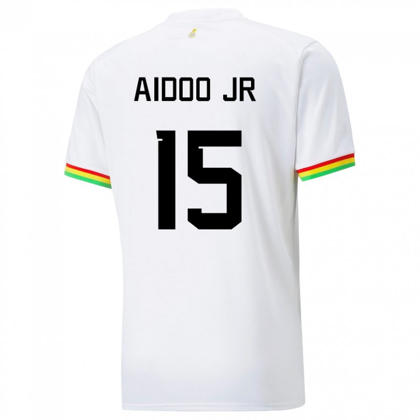Homme Maillot Ghana Joseph Aidoo #15 Blanc Tenues Domicile 22-24 T-shirt Suisse