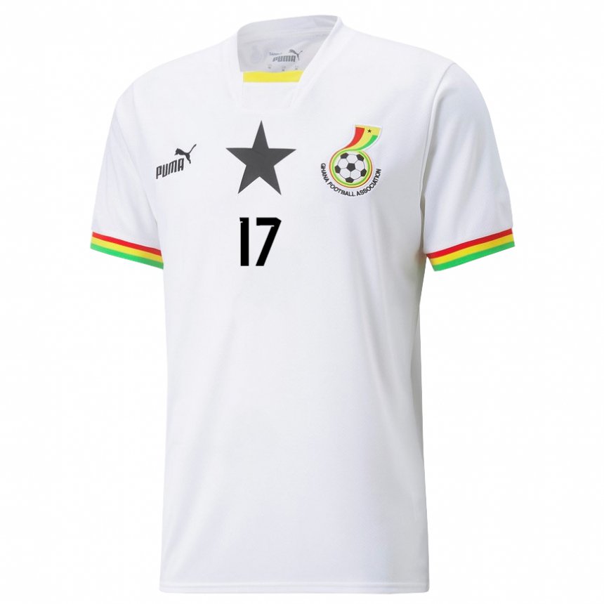 Homme Maillot Ghana Abdul-rahman Baba #17 Blanc Tenues Domicile 22-24 T-shirt Suisse