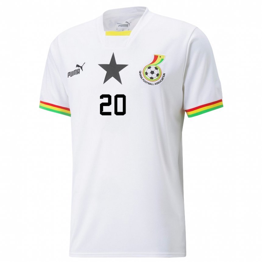 Homme Maillot Ghana Mohammed Kudus #20 Blanc Tenues Domicile 22-24 T-shirt Suisse