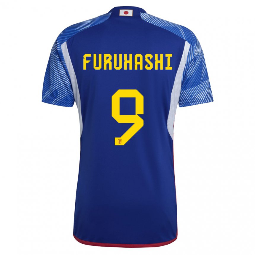 Herren Japanische Kyogo Furuhashi #9 Königsblau Heimtrikot Trikot 22-24 T-shirt Schweiz