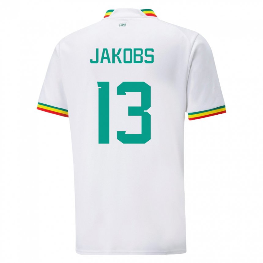 Herren Senegalesische Ismail Jakobs #13 Weiß Heimtrikot Trikot 22-24 T-shirt Schweiz