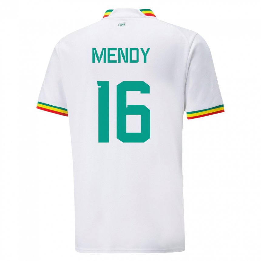 Herren Senegalesische Edouard Mendy #16 Weiß Heimtrikot Trikot 22-24 T-shirt Schweiz