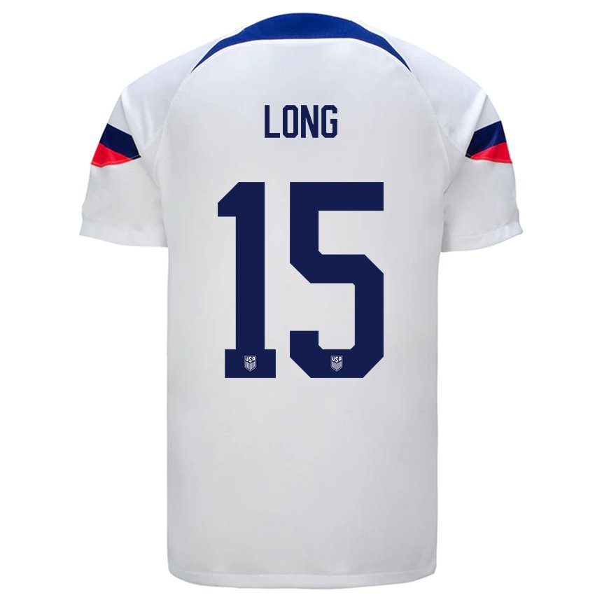 Homme Maillot États-unis Aaron Long #15 Blanc Tenues Domicile 22-24 T-shirt Suisse