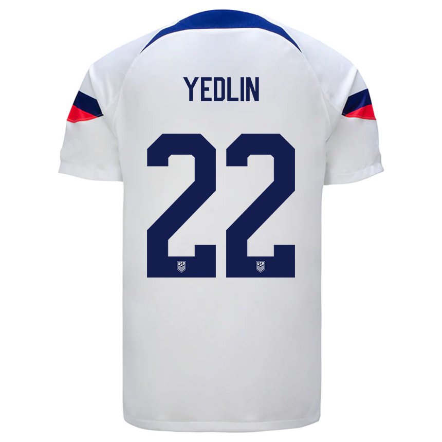 Homme Maillot États-unis Deandre Yedlin #22 Blanc Tenues Domicile 22-24 T-shirt Suisse