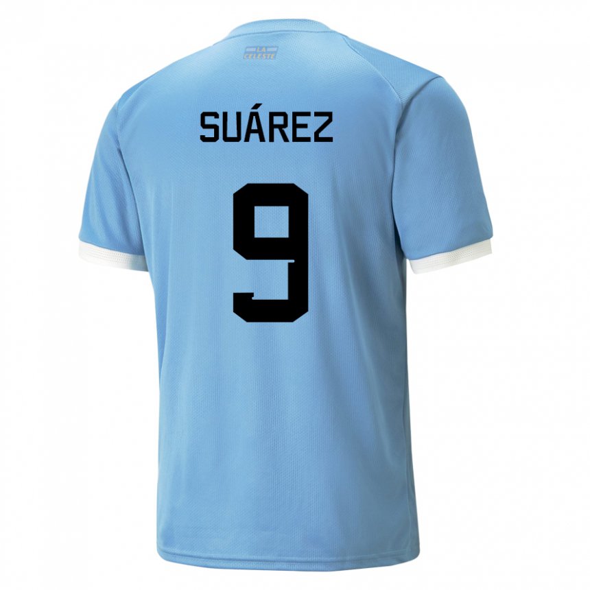 Herren Uruguayische Luis Suarez #9 Blau Heimtrikot Trikot 22-24 T-shirt Schweiz