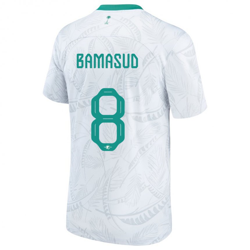Herren Saudi-arabische Ahmed Bamasud #8 Weiß Heimtrikot Trikot 22-24 T-shirt Schweiz